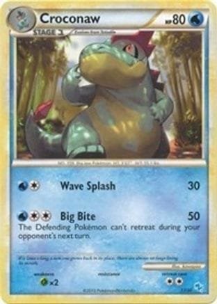 'Pokemon - 'Croconaw (#17) 017  HGSS Trainer Kit Gyarados & Raichu - Common