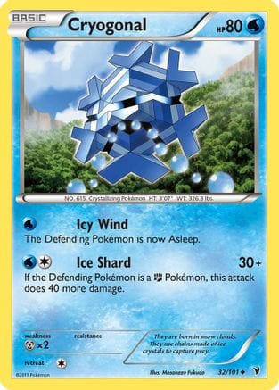 'Pokemon - 'Cryogonal (32) 032  - Reverse Holofoil Noble Victories - Uncommon
