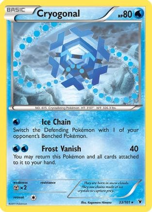 'Pokemon - 'Cryogonal (33) 033  Noble Victories - Rare
