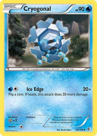 'Pokemon - 'Cryogonal 046  Boundaries Crossed - Uncommon