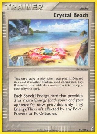 'Pokemon - 'Crystal Beach 075/100  - Reverse Holofoil Crystal Guardians - Uncommon