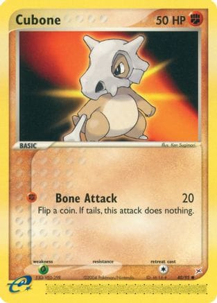 'Pokemon - 'Cubone 040/95  Team Magma vs Team Aqua - Common