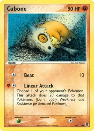 'Pokemon - 'Cubone 060/112  FireRed & LeafGreen - Common