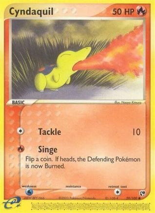 'Pokemon - 'Cyndaquil 059/100  - Reverse Holofoil Sandstorm - Common