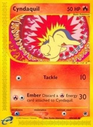 'Pokemon - 'Cyndaquil (105) 105/165  - Reverse Holofoil Expedition - Common