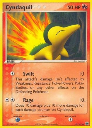 'Pokemon - 'Cyndaquil 059/101  Hidden Legends - Common