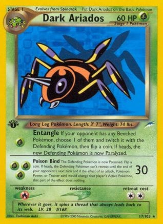 'Pokemon - 'Dark Ariados 017  - 1st Edition Neo Destiny - Rare