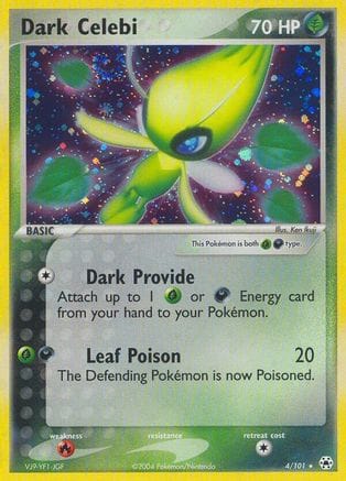 'Pokemon - 'Dark Celebi 004/101  - Reverse Holofoil Hidden Legends - Holo Rare