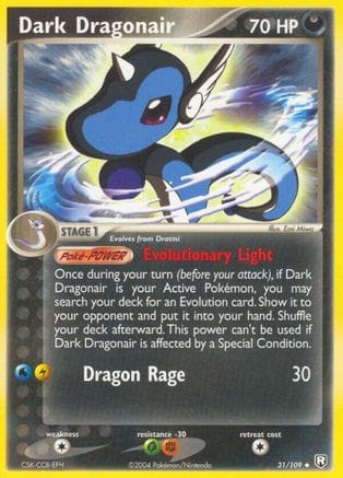 'Pokemon - 'Dark Dragonair 031/109  Team Rocket Returns - Uncommon