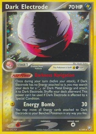 'Pokemon - 'Dark Electrode 004/109  Team Rocket Returns - Holo Rare