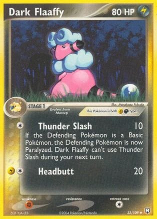 'Pokemon - 'Dark Flaaffy 033/109  - Reverse Holofoil Team Rocket Returns - Uncommon