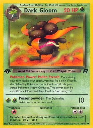 'Pokemon - 'Dark Gloom 036/82  - 1st Edition Team Rocket - Uncommon