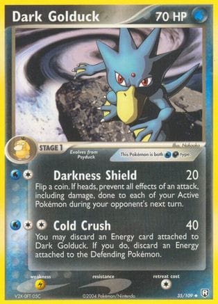 'Pokemon - 'Dark Golduck 035  - Reverse Holofoil Team Rocket Returns - Uncommon