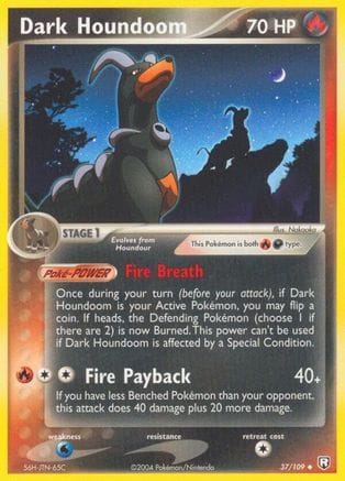 'Pokemon - 'Dark Houndoom 037/109  Team Rocket Returns - Uncommon