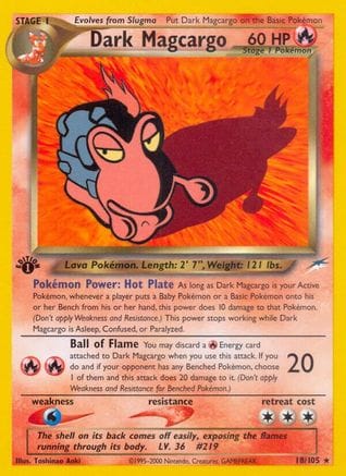 'Pokemon - 'Dark Magcargo 018/105  - Unlimited Neo Destiny - Rare