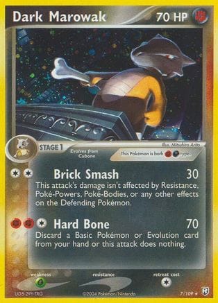 'Pokemon - 'Dark Marowak 007  - Reverse Holofoil Team Rocket Returns - Holo Rare