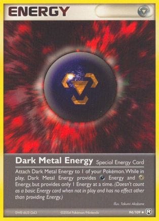 'Pokemon - 'Dark Metal Energy 094  - Reverse Holofoil Team Rocket Returns - Uncommon
