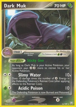'Pokemon - 'Dark Muk 016  - Reverse Holofoil Team Rocket Returns - Rare