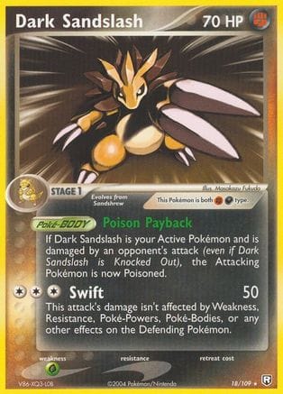 'Pokemon - 'Dark Sandslash 018  Team Rocket Returns - Rare