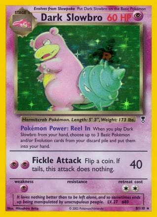 'Pokemon - 'Dark Slowbro 008  - Reverse Holofoil Legendary Collection - Holo Rare
