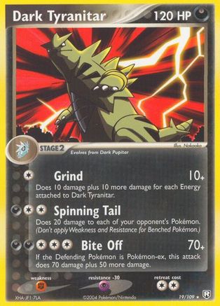 'Pokemon - 'Dark Tyranitar 019/109  - Reverse Holofoil Team Rocket Returns - Rare