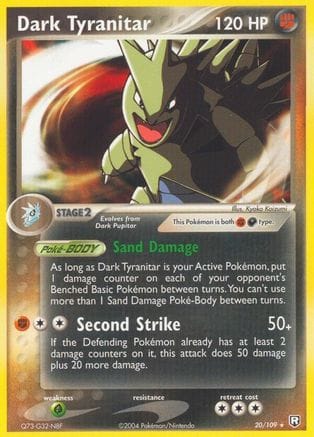 'Pokemon - 'Dark Tyranitar 020/109  - Reverse Holofoil Team Rocket Returns - Rare