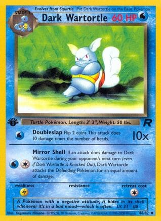 'Pokemon - 'Dark Wartortle 046/82  - Unlimited Team Rocket - Uncommon