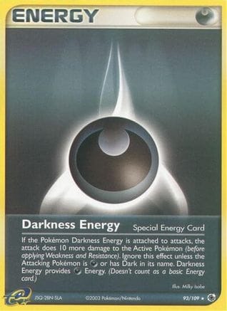 'Pokemon - 'Darkness Energy (Special) 093/109  - Reverse Holofoil Ruby and Sapphire - Rare