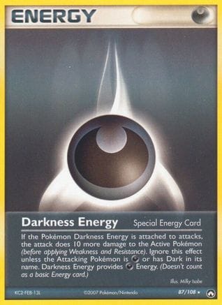 'Pokemon - 'Darkness Energy (Special) 087/108  - Reverse Holofoil Power Keepers - Rare