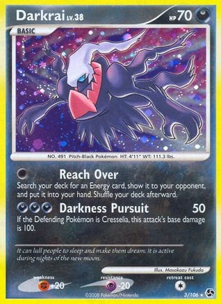 'Pokemon - 'Darkrai (3) 003  - Holofoil Great Encounters - Holo Rare