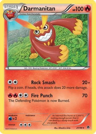 'Pokemon - 'Darmanitan 021  - Reverse Holofoil Emerging Powers - Rare