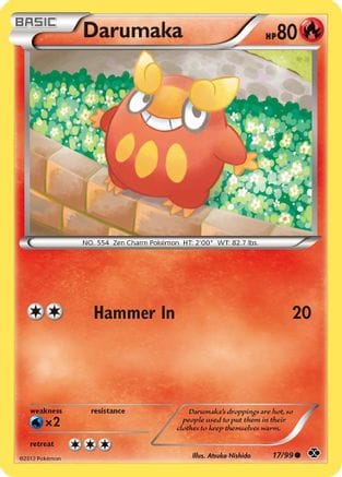 'Pokemon - 'Darumaka 017  - Reverse Holofoil Next Destinies - Common