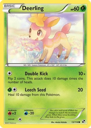 'Pokemon - 'Deerling 013/114  Black and White - Common