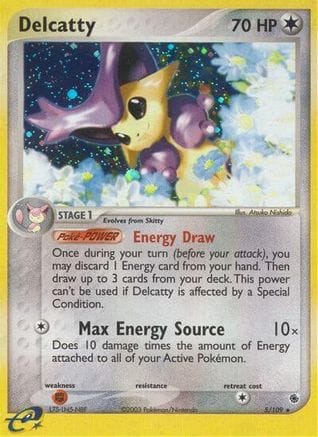'Pokemon - 'Delcatty 005/109  - Reverse Holofoil Ruby and Sapphire - Holo Rare