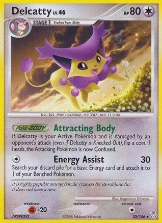 'Pokemon - 'Delcatty 023  - Reverse Holofoil Legends Awakened - Rare