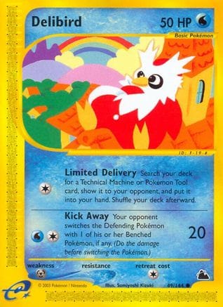 'Pokemon - 'Delibird 049  - Reverse Holofoil Skyridge - Common