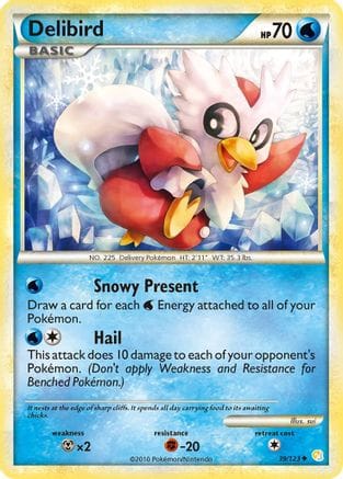 'Pokemon - 'Delibird 039  HeartGold SoulSilver - Uncommon