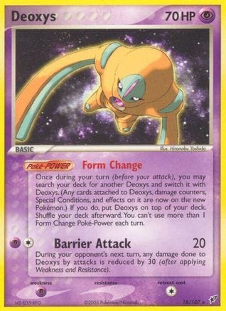 'Pokemon - 'Deoxys (Defense Forme) 018  - Reverse Holofoil Deoxys - Rare