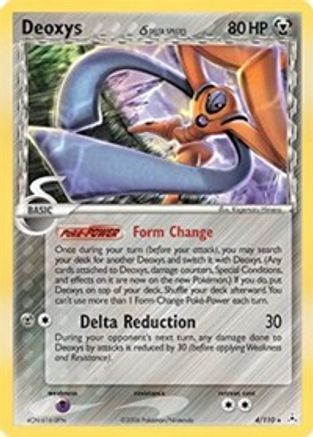 'Pokemon - 'Deoxys (Delta Species - Defense Forme) 004  - Reverse Holofoil Holon Phantoms - Holo Rare