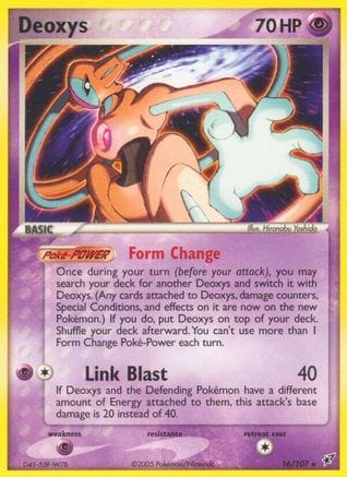 'Pokemon - 'Deoxys (Normal Forme) 016  - Reverse Holofoil Deoxys - Rare