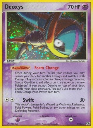 'Pokemon - 'Deoxys (Speed Forme) 002  - Holofoil Emerald - Holo Rare