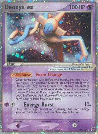 'Pokemon - 'Deoxys ex (Normal Forme) 097  - Holofoil Deoxys - Ultra Rare