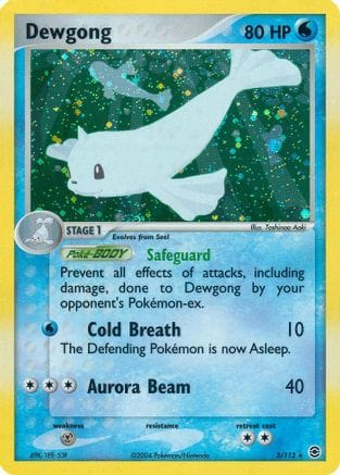 'Pokemon - 'Dewgong 003  - Reverse Holofoil FireRed & LeafGreen - Holo Rare