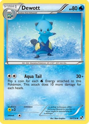 'Pokemon - 'Dewott (30) 030  Black and White - Uncommon