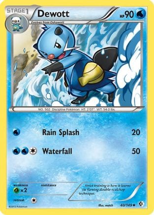 'Pokemon - 'Dewott 040  Boundaries Crossed - Uncommon