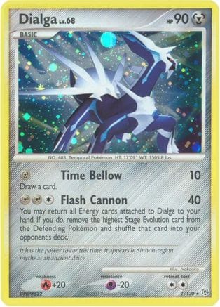 'Pokemon - 'Dialga 001/130  - Holofoil Diamond and Pearl - Holo Rare