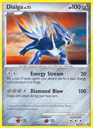 'Pokemon - 'Dialga (23) 023  - Reverse Holofoil Platinum - Rare