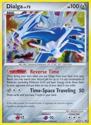 'Pokemon - 'Dialga (5) 005  - Reverse Holofoil Platinum - Holo Rare