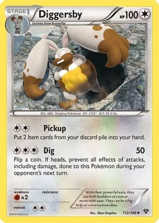 'Pokemon - 'Diggersby 112  XY Base Set - Uncommon