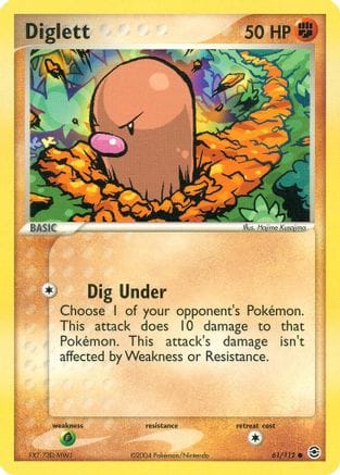 'Pokemon - 'Diglett 061/112  FireRed & LeafGreen - Common